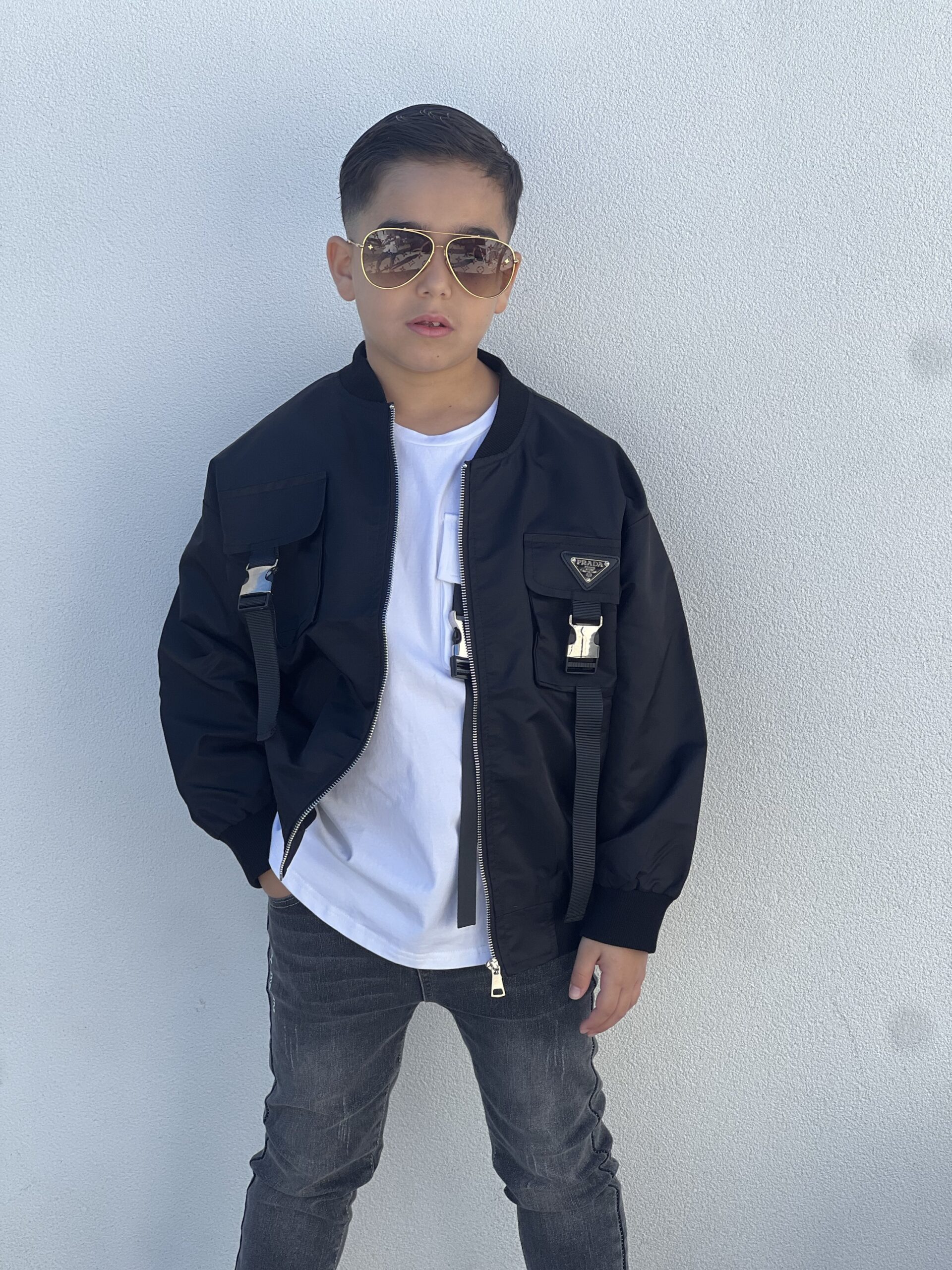 TWO STRAP BOMBER JACKET