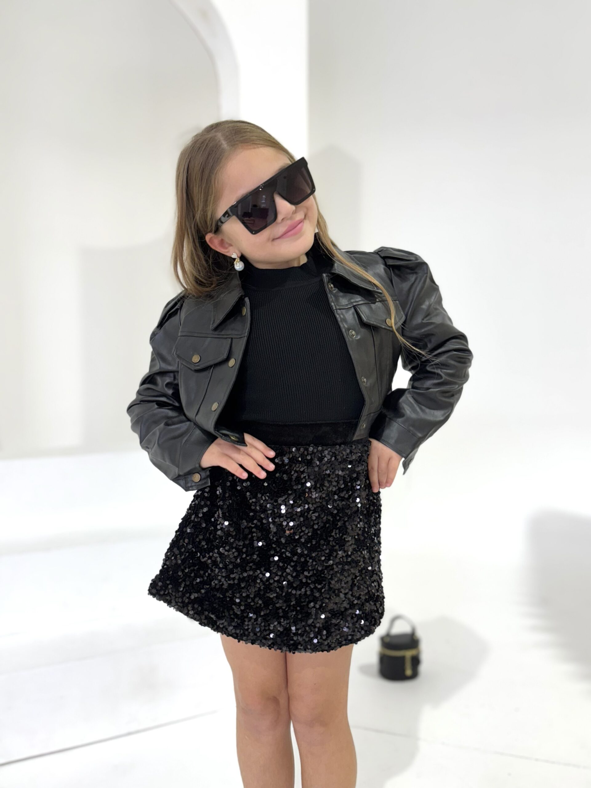 GISELLE LEATHER CROP JACKET