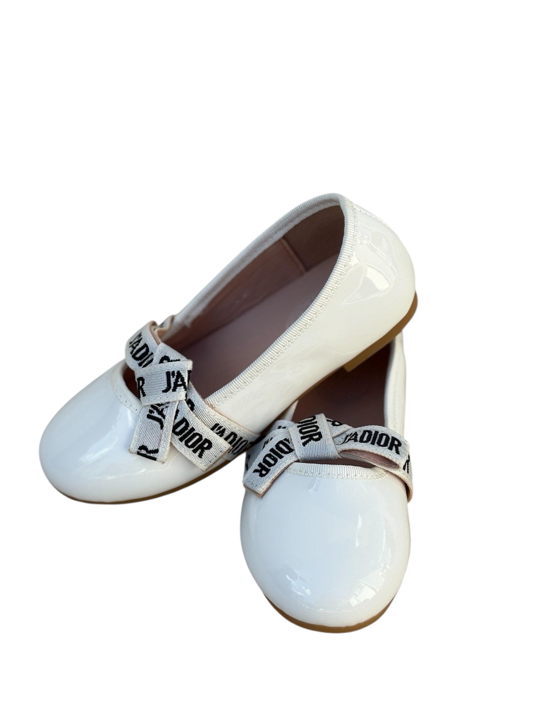 MISS B BALLERINAS WHITE PATENT