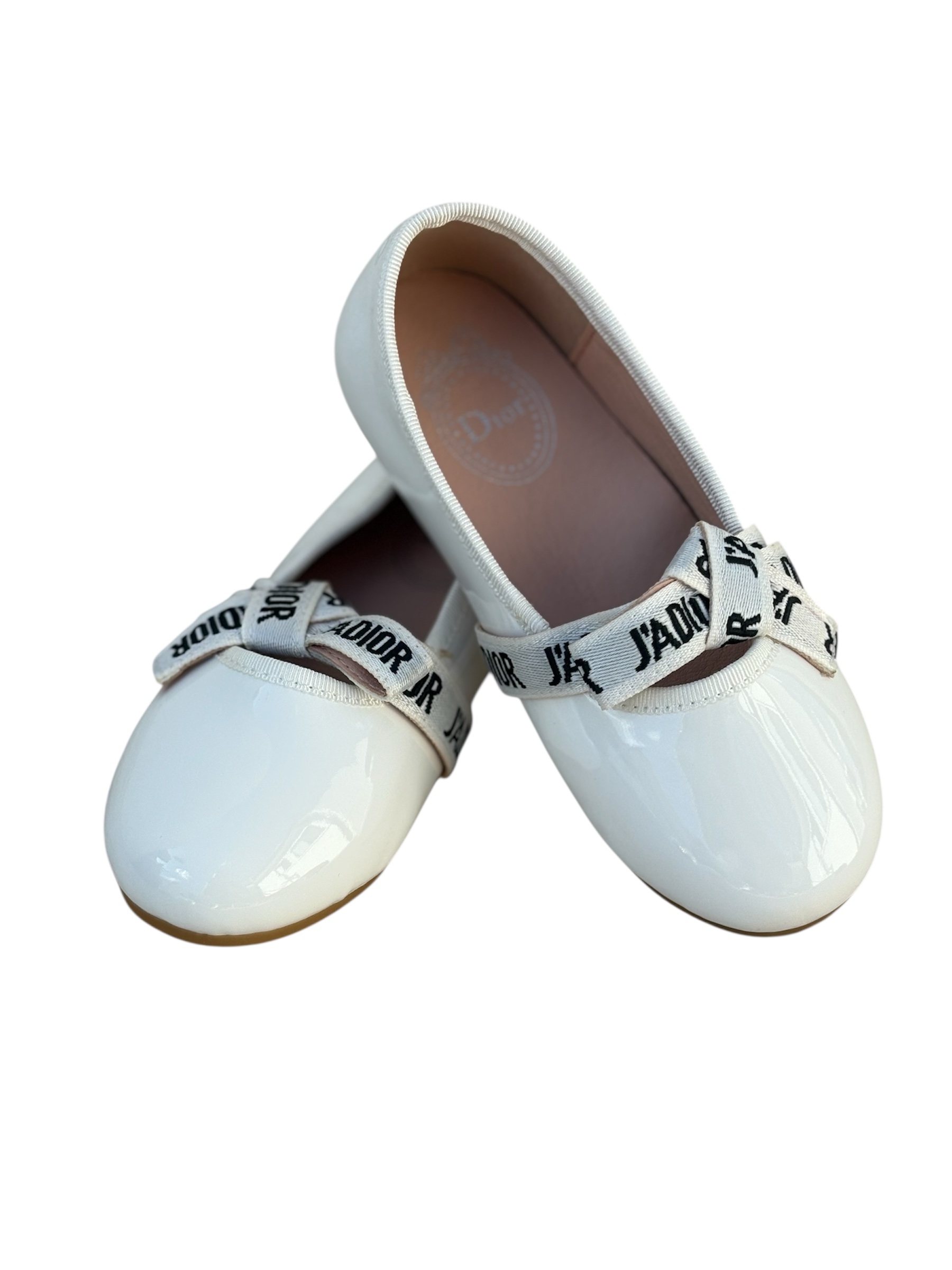 MISS B BALLERINAS WHITE PATENT
