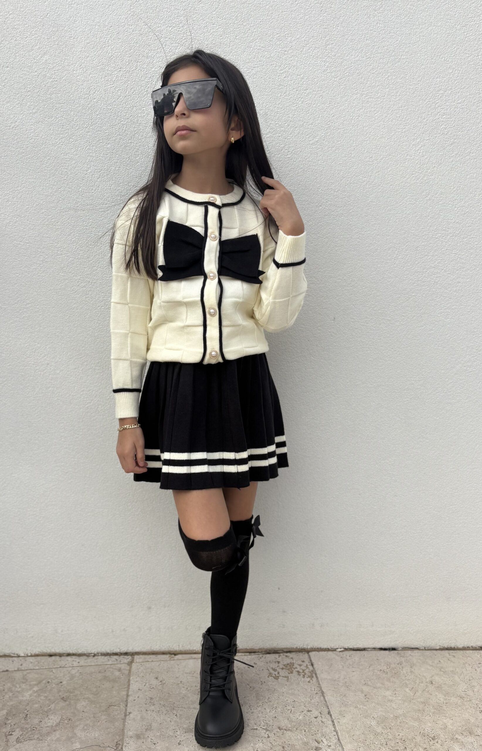 WOVEN IN KNIT SET