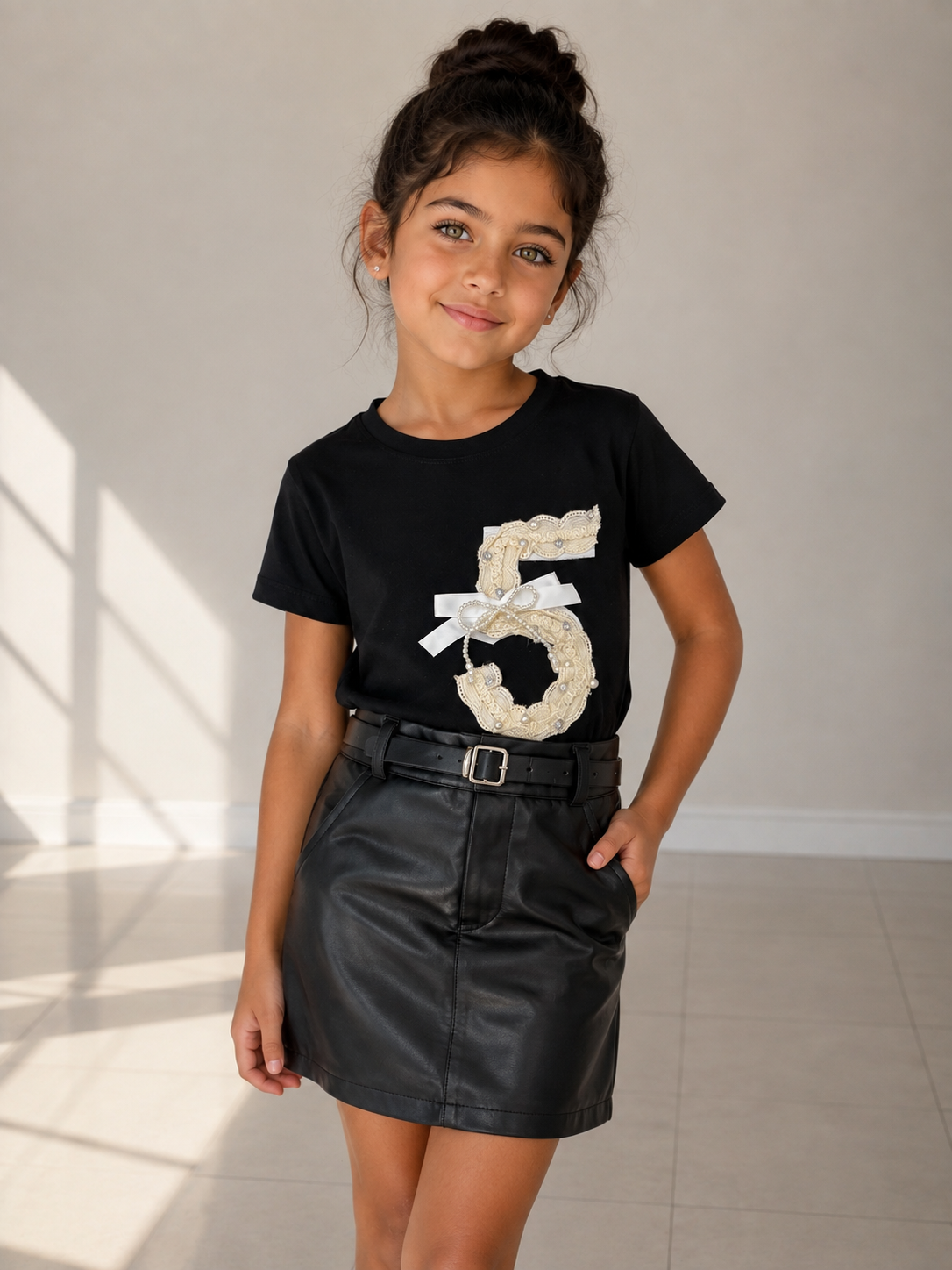 CHI CHI LEATHER SKIRT