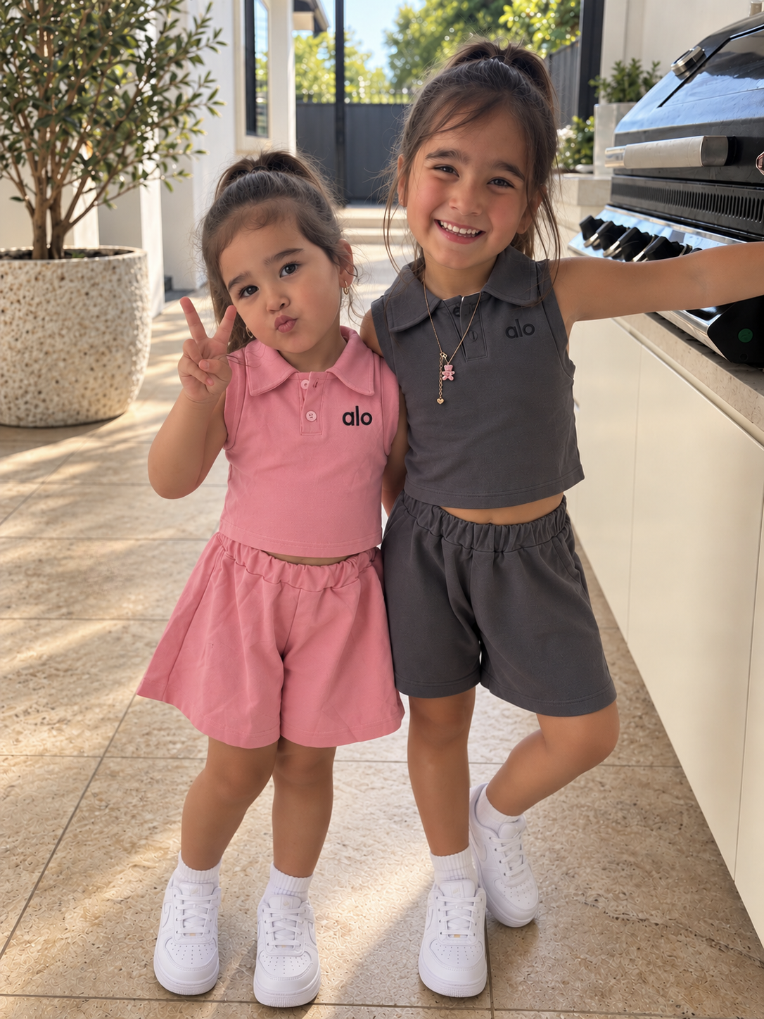 ALO ATHLEISURE CLUB SHORTS SET